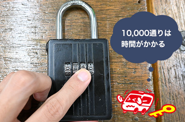 暗証番号をすべて試す