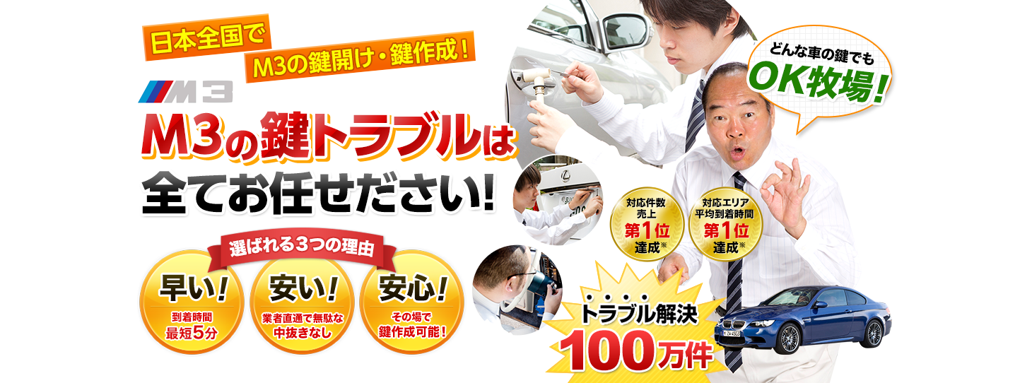 M3　鍵トラブルはすべてお任せください！