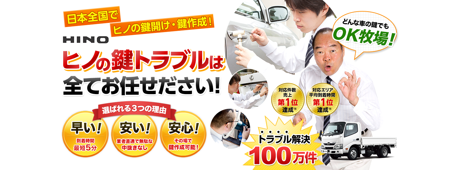 日野　鍵トラブルはすべてお任せください！
