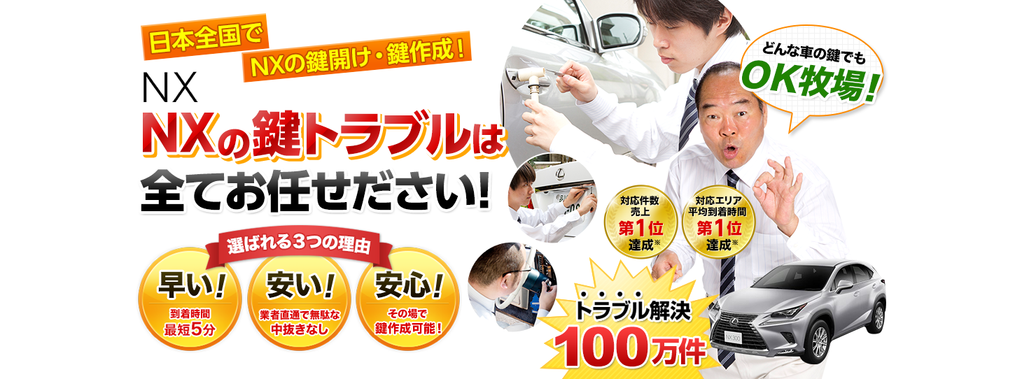 NX　鍵トラブルはすべてお任せください！