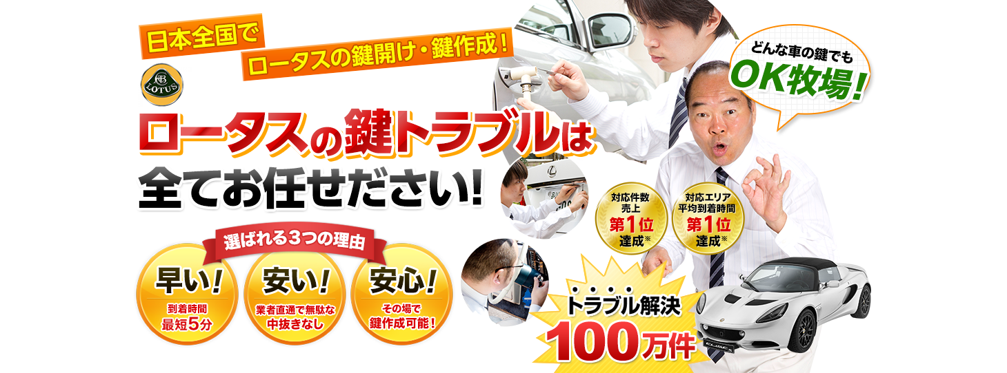 ロータス　鍵トラブルはすべてお任せください！