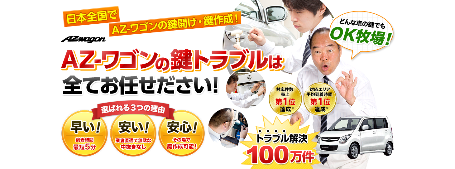 AZ-ワゴン　鍵トラブルはすべてお任せください！