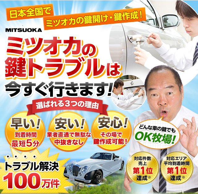 光岡｜鍵屋 鍵のレスキュー鍵の110番救急車【公式】