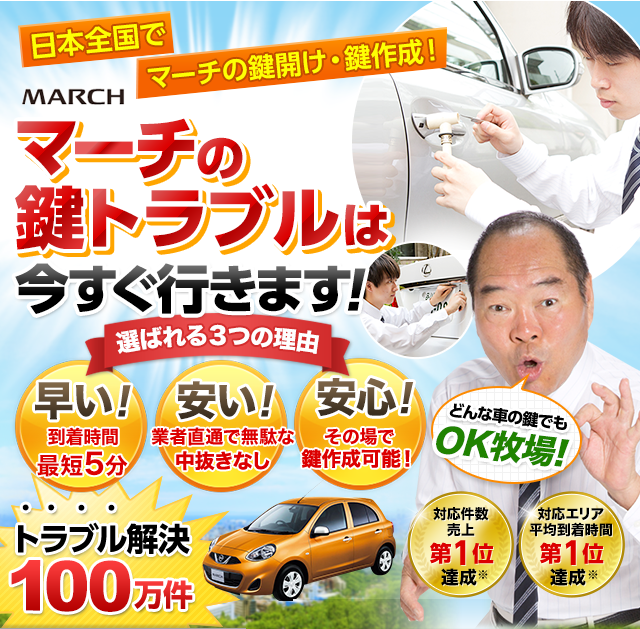 マーチ｜鍵屋 鍵のレスキュー鍵の110番救急車【公式】