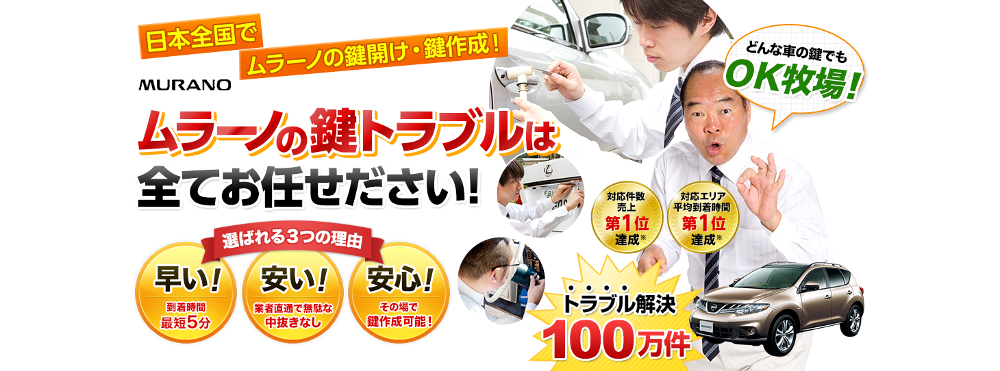 ムラーノ　鍵トラブルはすべてお任せください！