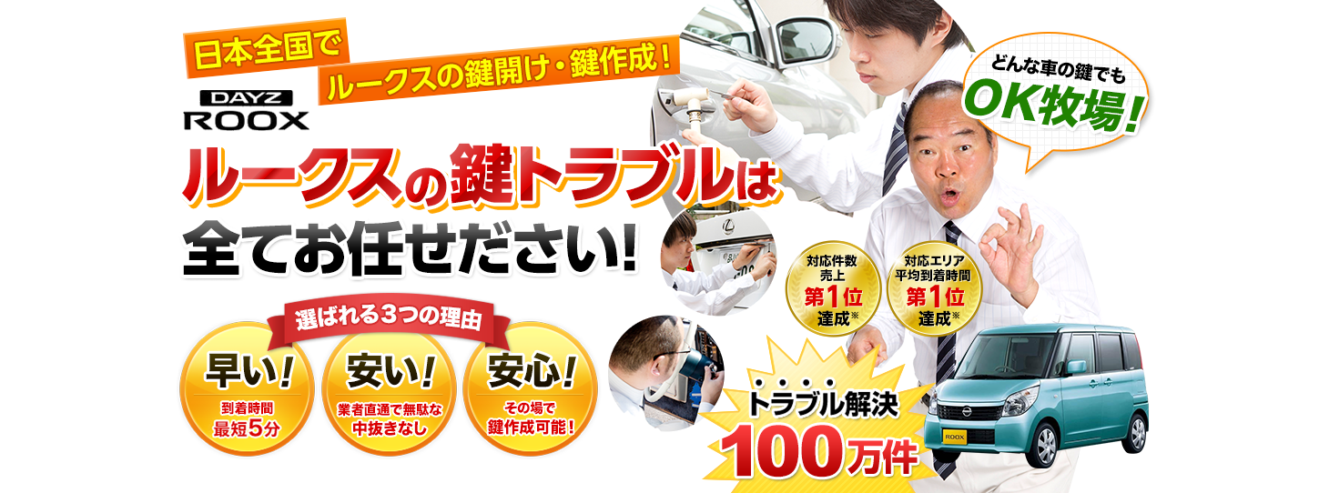 ルークス　鍵トラブルはすべてお任せください！