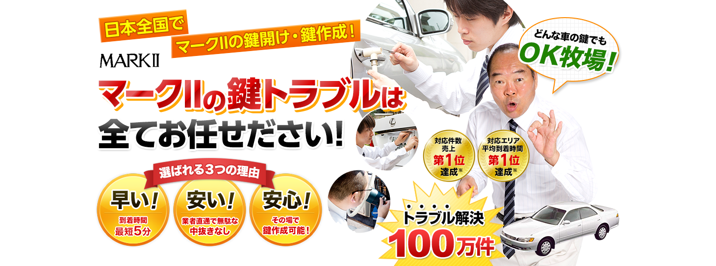 マークII　鍵トラブルはすべてお任せください！