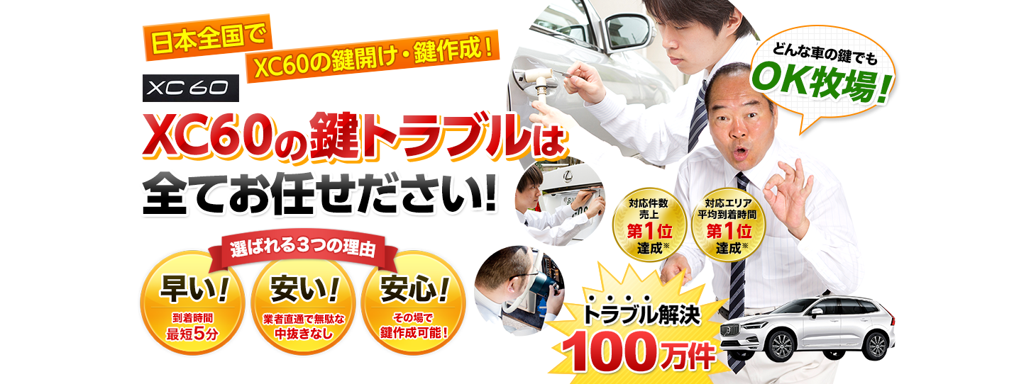 XC60　鍵トラブルはすべてお任せください！