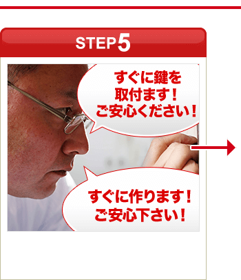 ［STEP5］「すぐに作ります！ご安心下さい！」