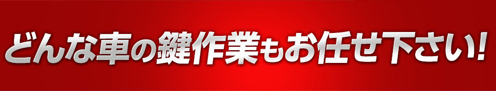 どんな車の鍵作業もお任せ下さい！
