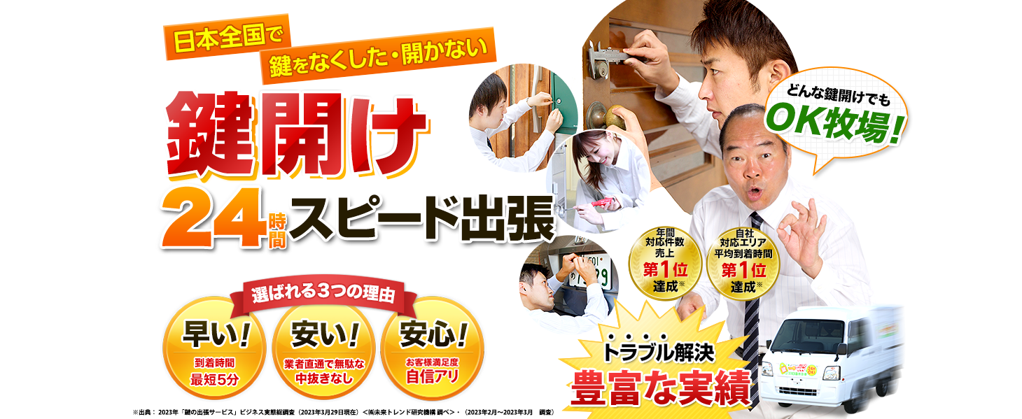 鍵開け24時間スピード出張