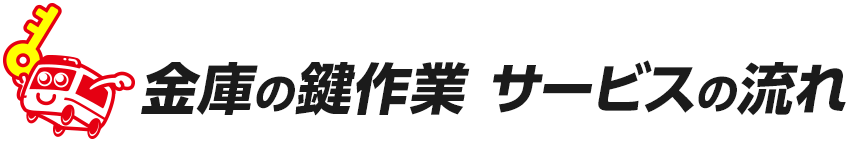 金庫の鍵作業　サービスの流れ