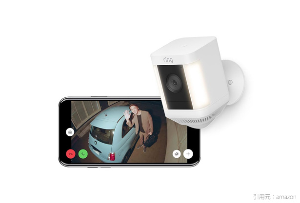 ⑦Amazon Ring Spotlight Cam Plus