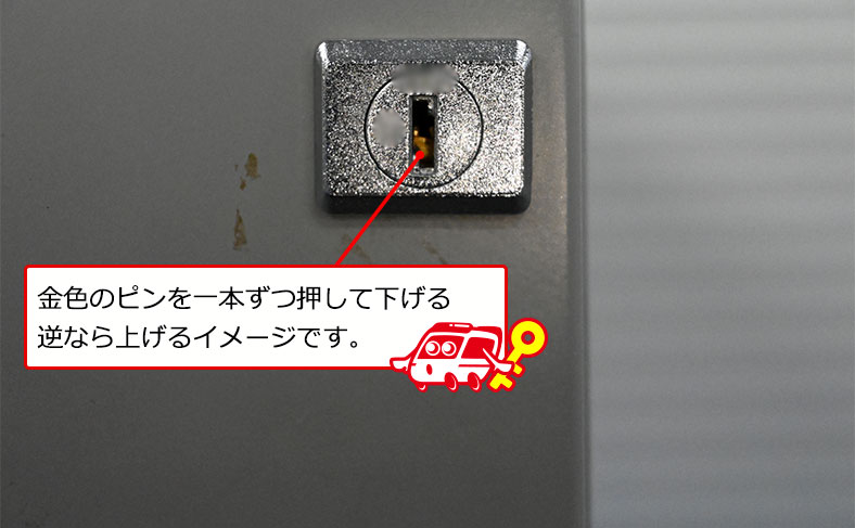 ピックで押します