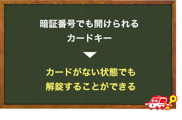 暗証番号でも開けられるタイプ