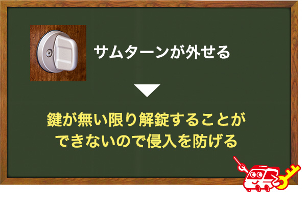 外せるサムターン