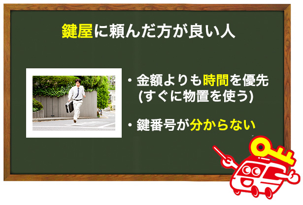 鍵屋に頼んだ方が良い人