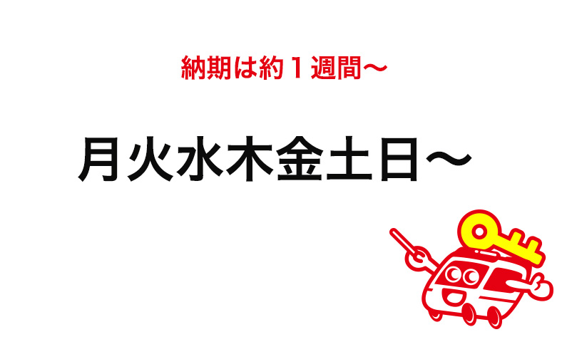 必要日数は約1週間