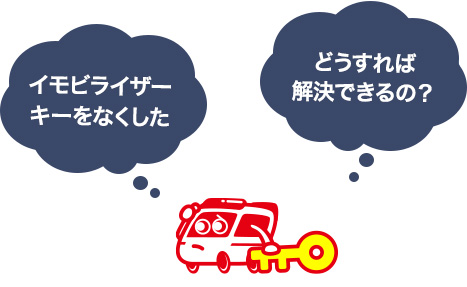 車のイモビライザーキーを紛失した時の解決方法