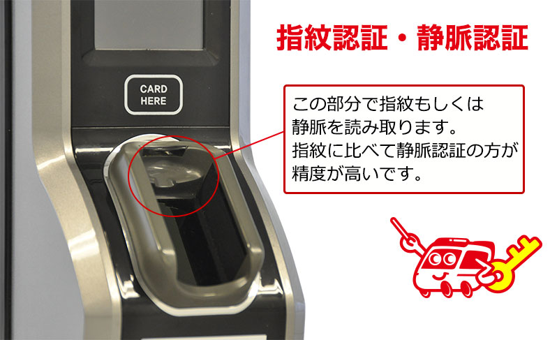 指紋認証静脈認証式