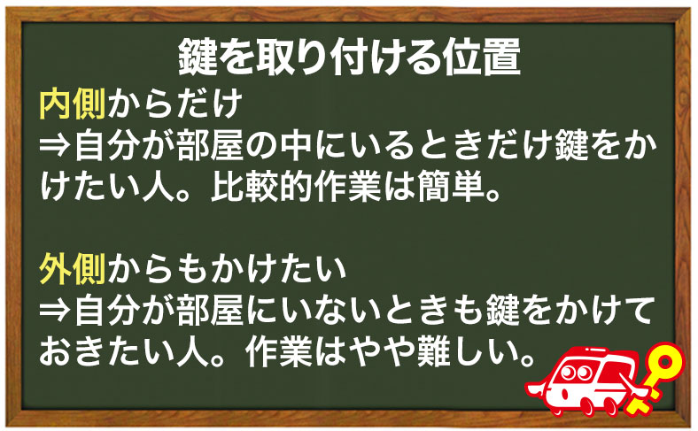 ふすまの鍵をどっちに取り付ける？