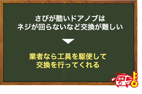 業者ならさびついたドアノブも交換できる