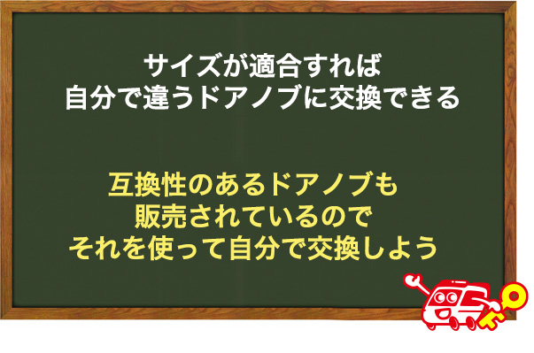 違う種類のドアノブに交換できる？