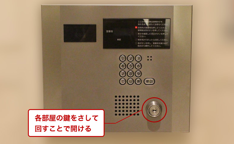 鍵で開ける