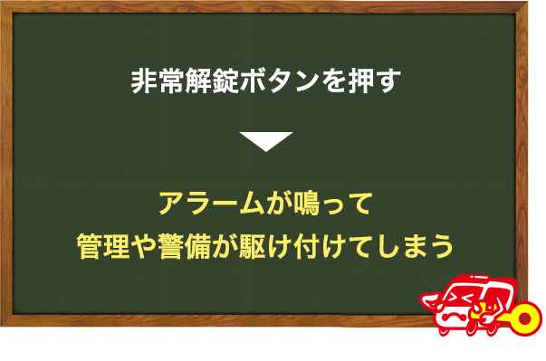 非常解錠ボタンを押す