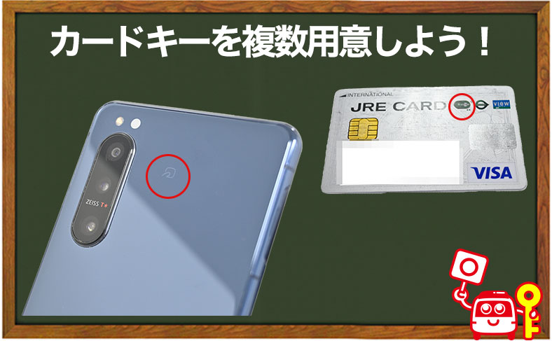 電子式カードキーをいくつか用意しておく