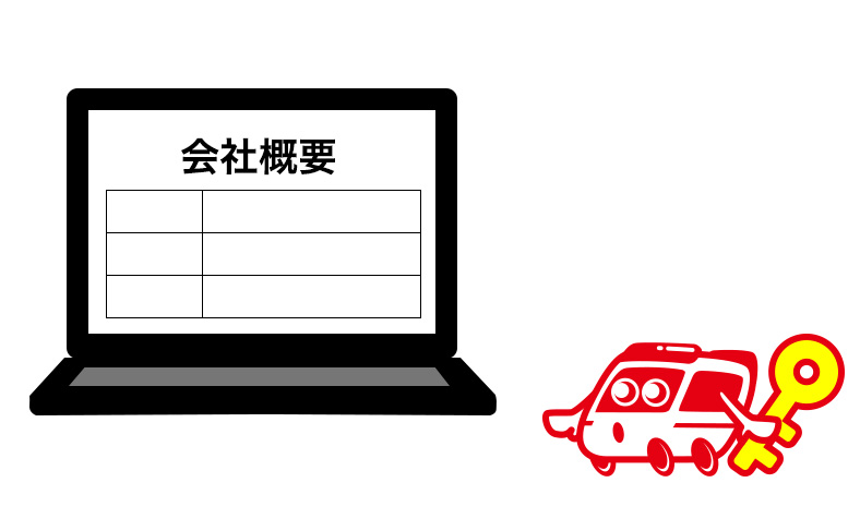会社概要がしっかりと記載されているか