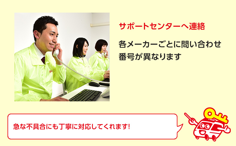 サポートセンターに電話して解決