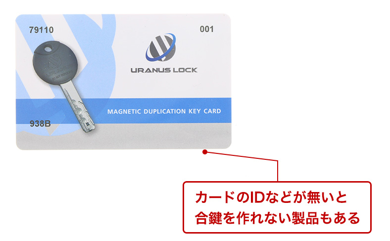 合鍵の不正作成を防げる