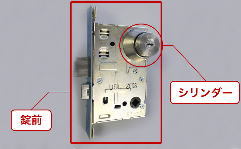 シリンダーと錠前で費用が異なる