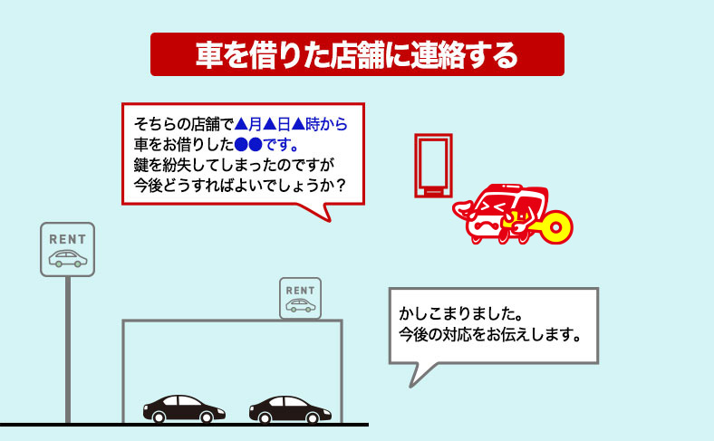 車を借りた店舗に連絡する