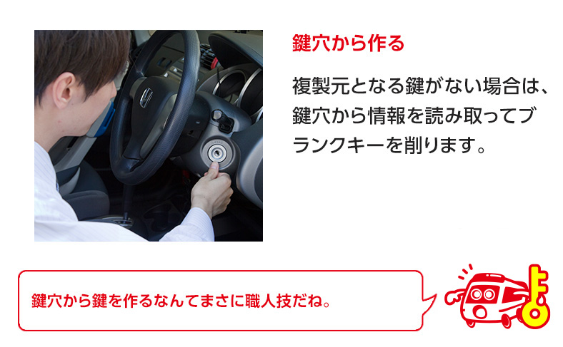 鍵穴から段差を読み取りブランクキーを削る