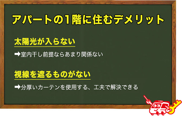 アパートの1階に住むことのデメリット