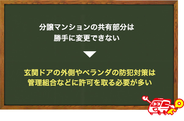 共有部分の変更は許可を得る
