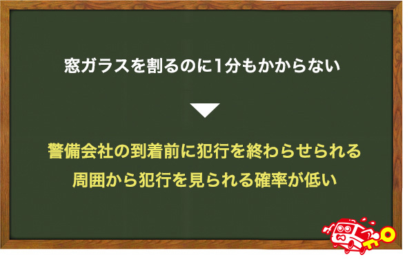 すぐに窓ガラスを割ることができる
