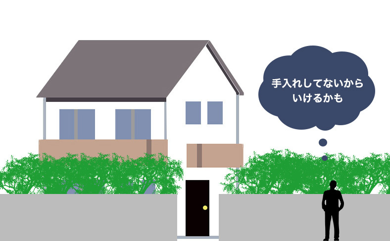 手入れがされていない
