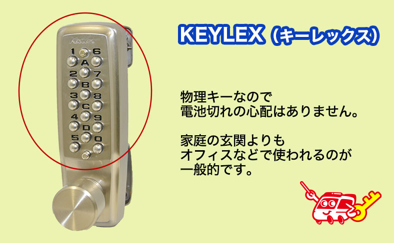 電池を使用しないキーレックス