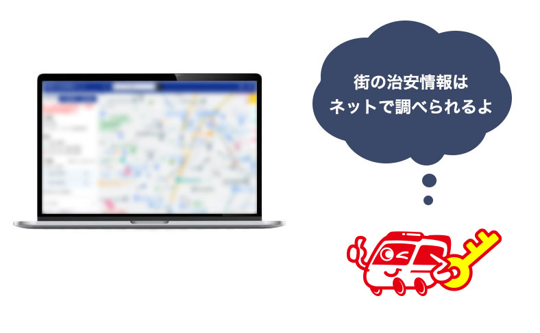 治安のよい場所に位置している