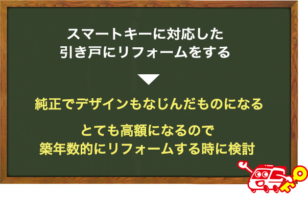 スマートキー対応の引き戸にリフォームする