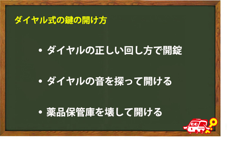 ダイヤル式の鍵の開け方