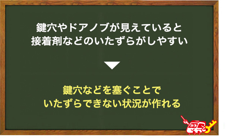 ドアノブへのイタズラを防げる