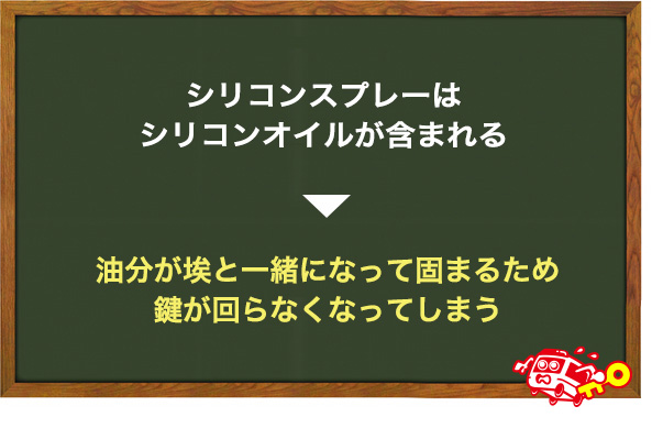 鍵穴にシリコンスプレーが使えない理由