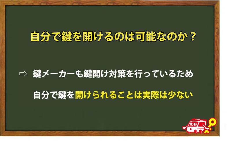 自分で美和ロック/miwaの鍵を開けることができるのか？