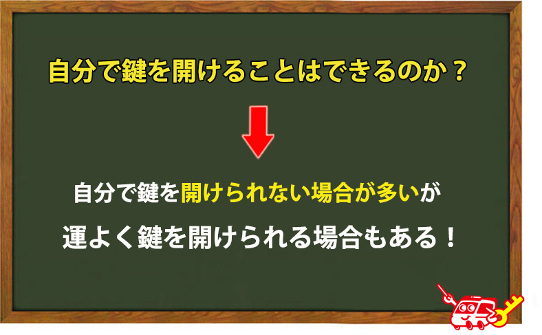 実際は自分で開けることができない場合が多い