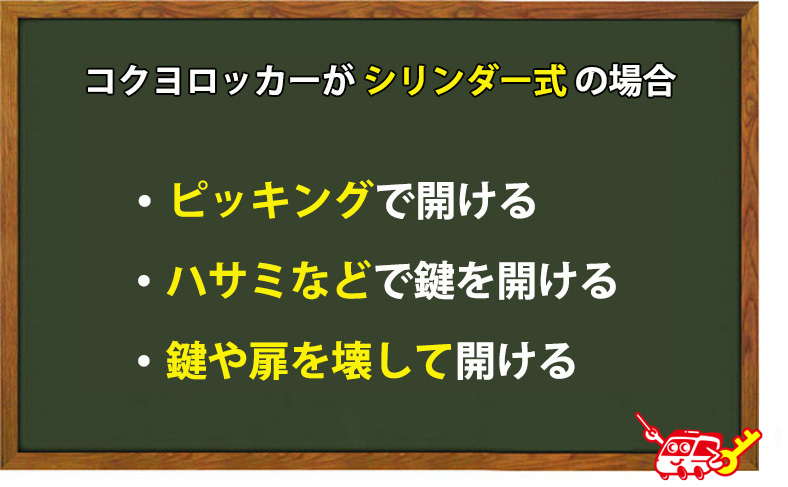 コクヨのロッカーがシリンダー式の場合