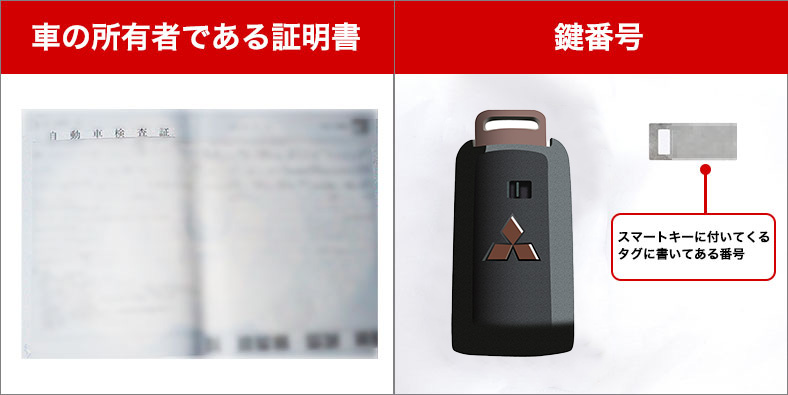 ディーラーに鍵を作成してもらう時に必要なもの